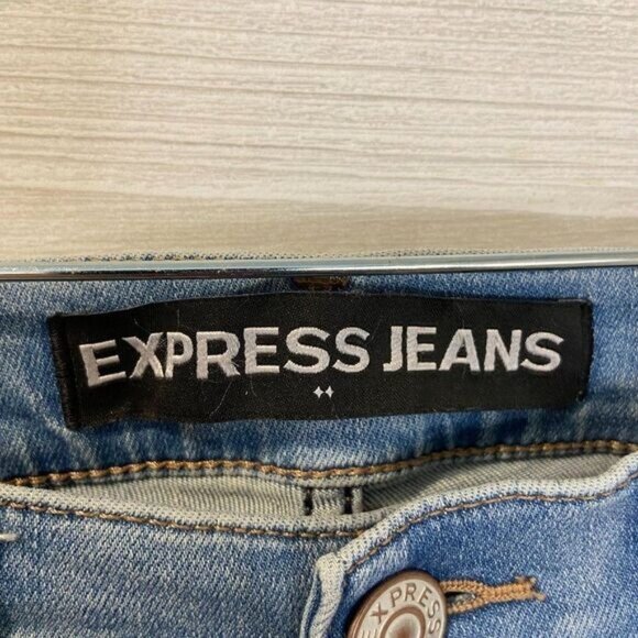 Express Jeans Women’s Classic Mid‎ Rise Denim Jeans Leggings with Back Pockets - Picture 5 of 6